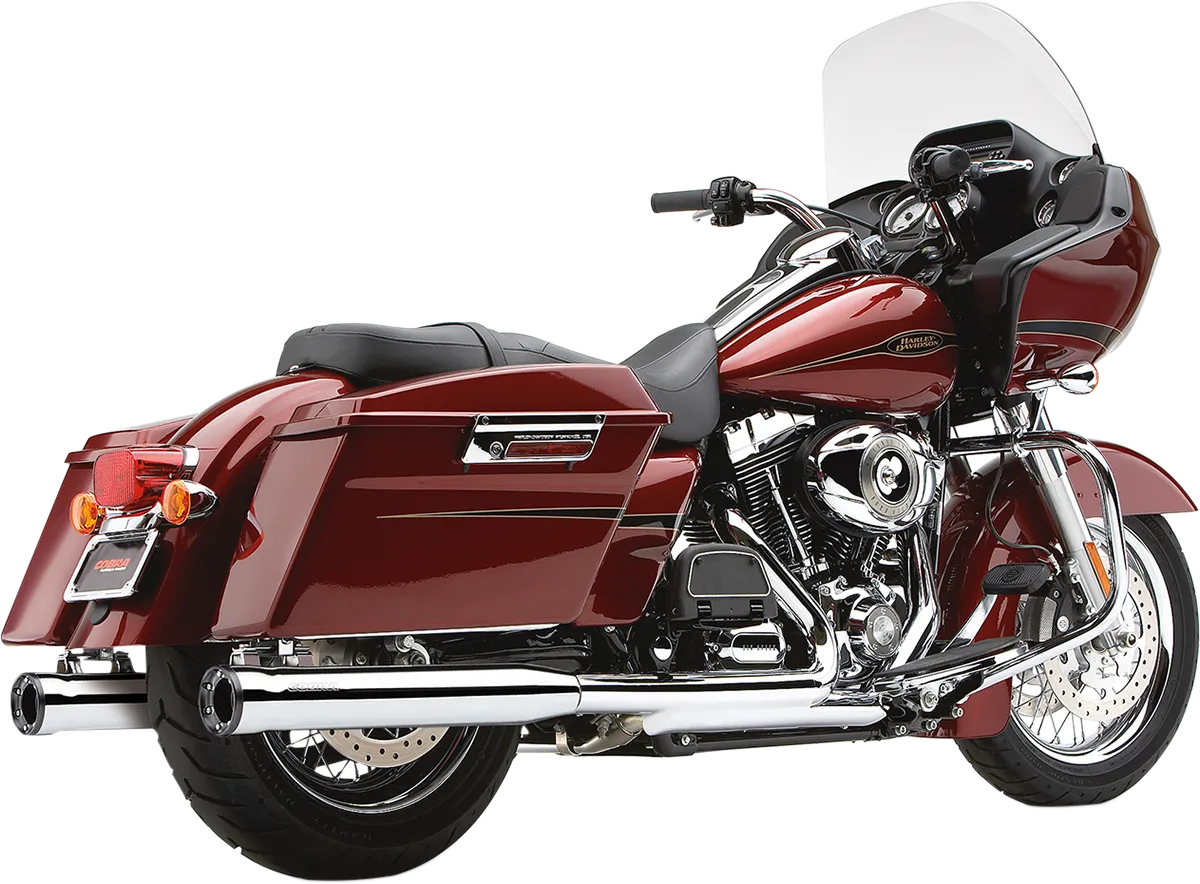 1801-0723 - COBRA RPT 3" Mufflers - Chrome - '95-'16 Bagger 6070
