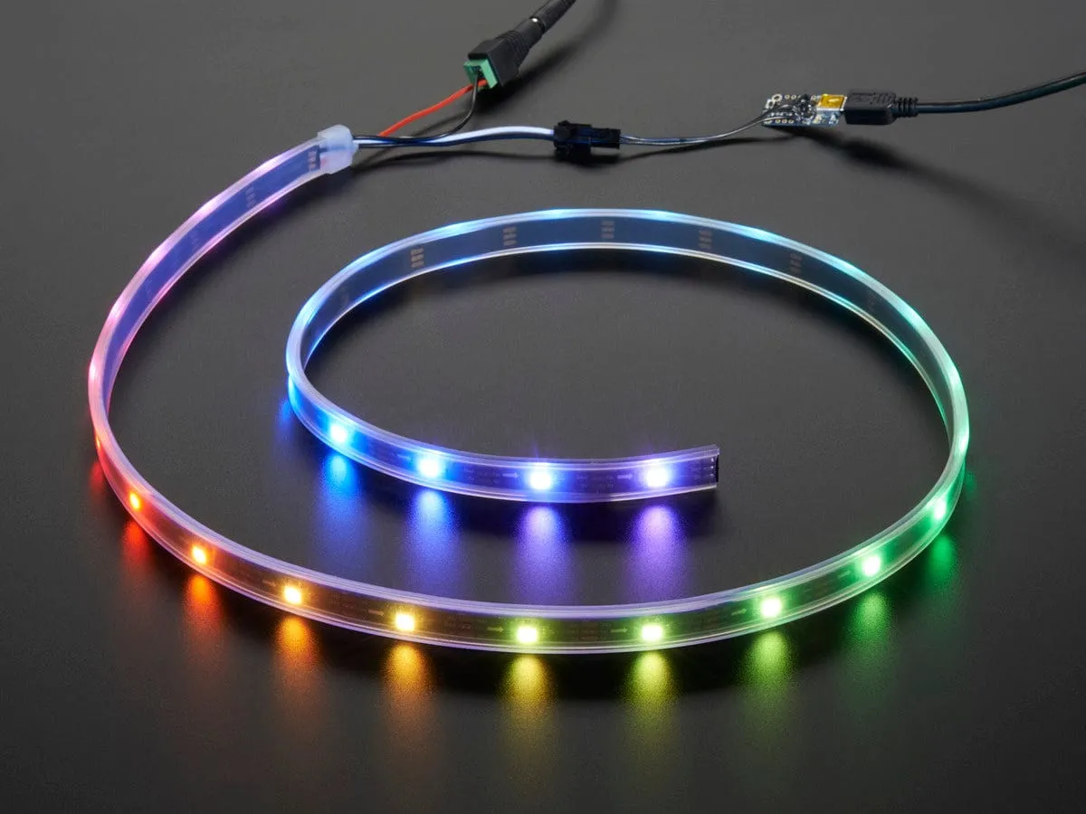 Adafruit NeoPixel LED Strip Starter Pack - 30 LED meter - Black [discontinued]
