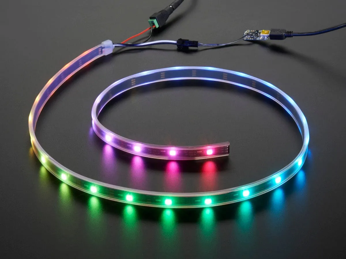 Adafruit NeoPixel LED Strip Starter Pack - 30 LED meter - Black [discontinued]