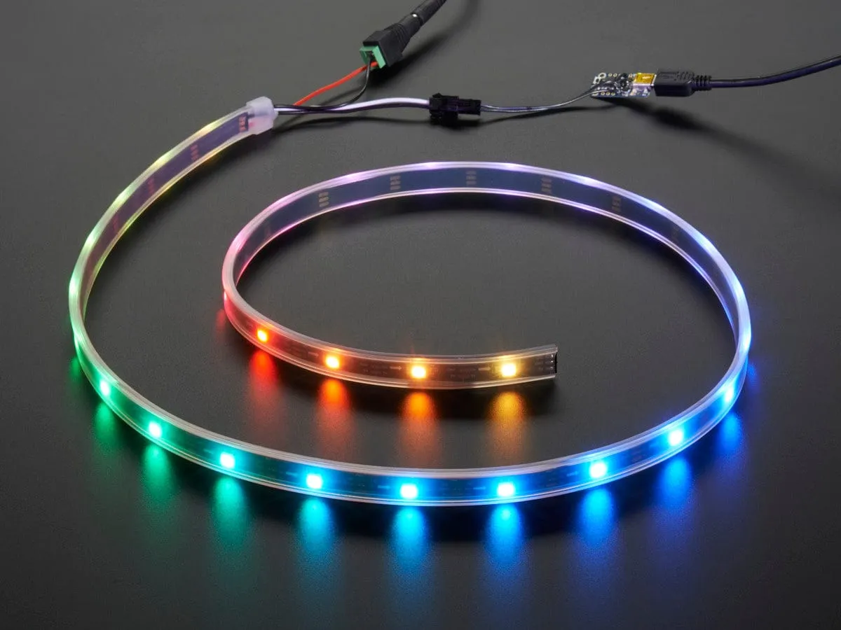 Adafruit NeoPixel LED Strip Starter Pack - 30 LED meter - Black [discontinued]