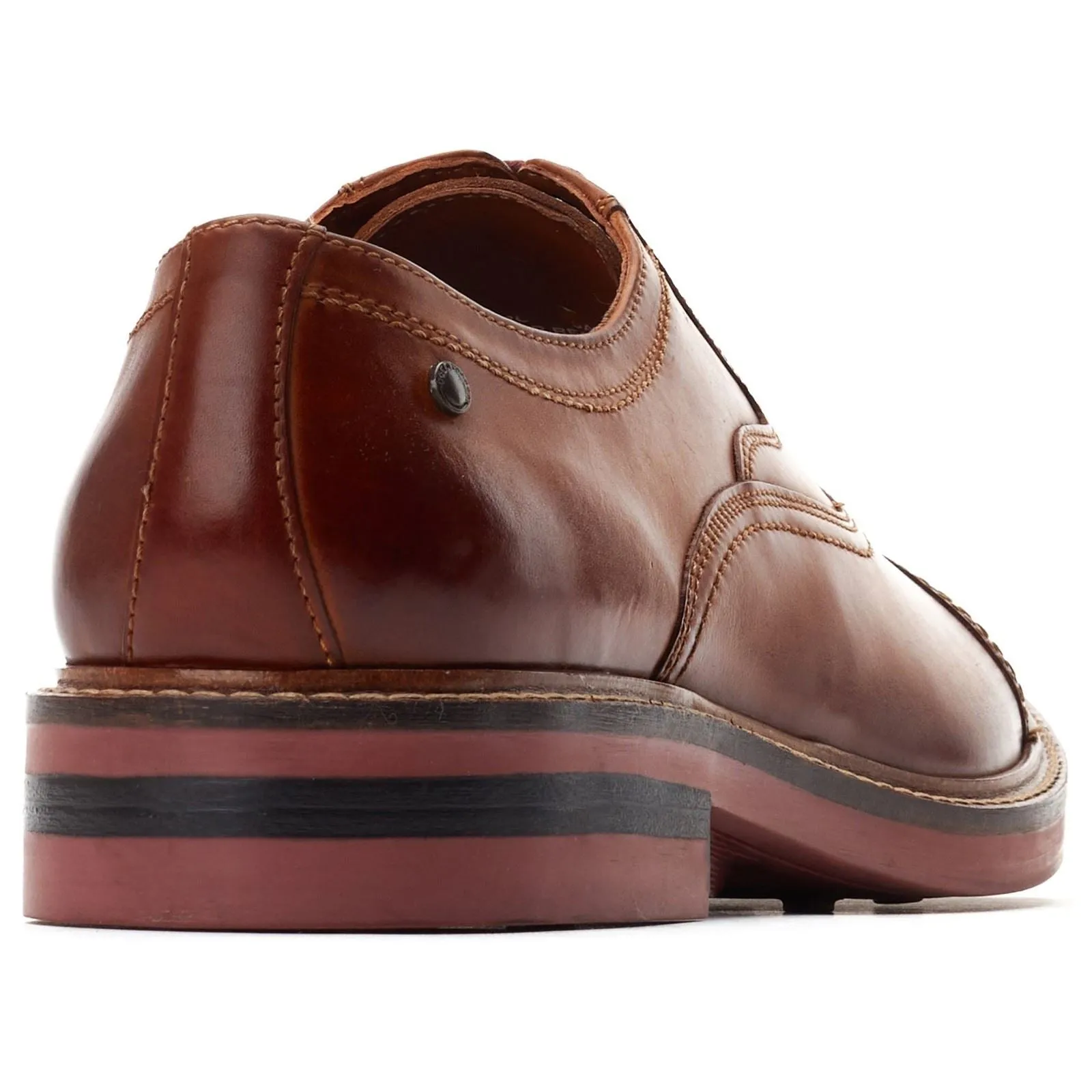 Base London Tatton Leather Men's Burnt Tan Oxford Shoes