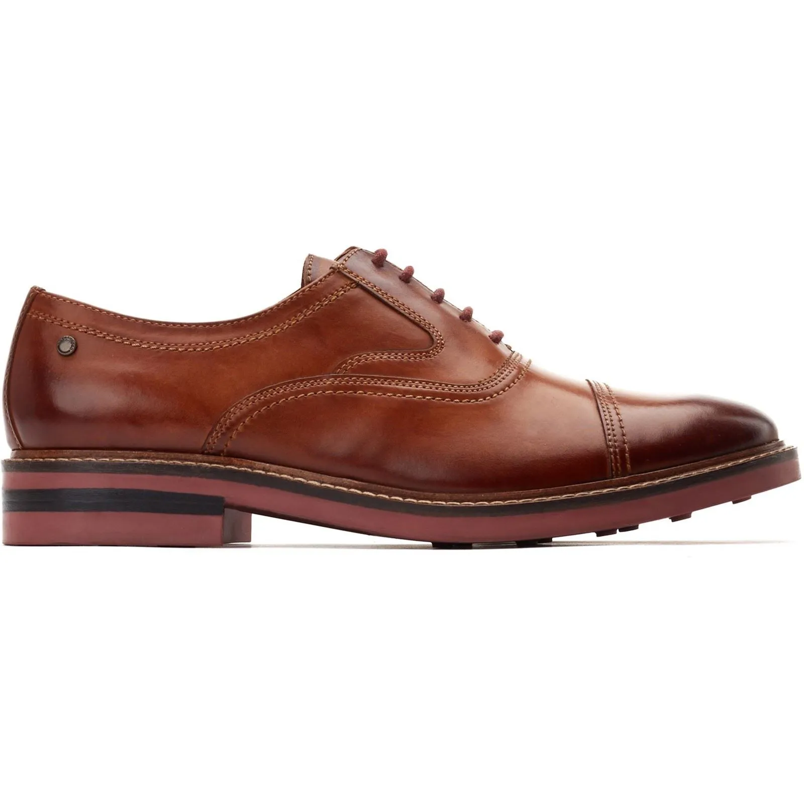 Base London Tatton Leather Men's Burnt Tan Oxford Shoes