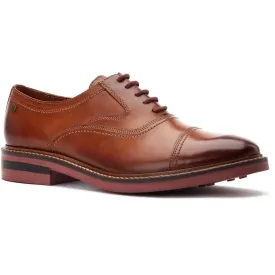 Base London Tatton Leather Men's Burnt Tan Oxford Shoes
