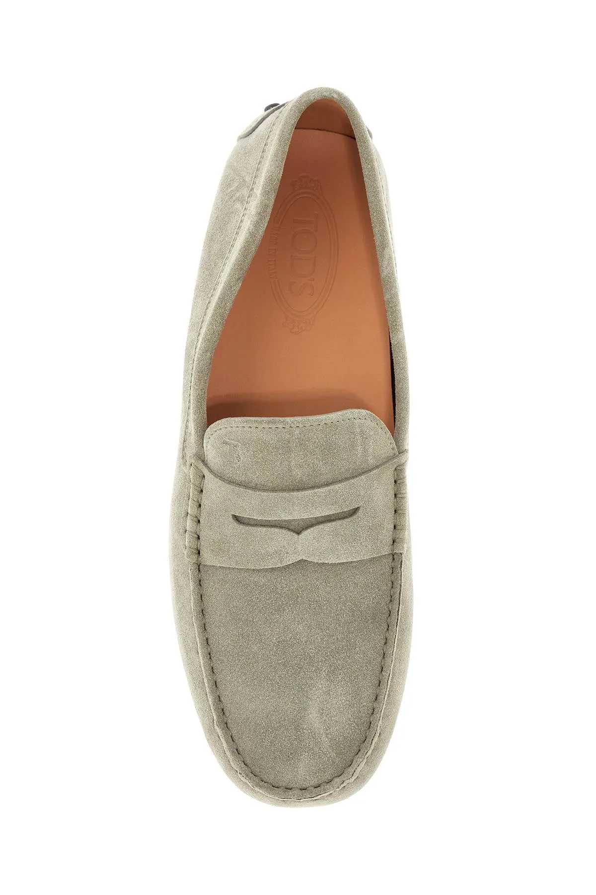 beige suede driving moccasin for men with rubber sole XXM22L00010RE0 SAFARI CHIARO