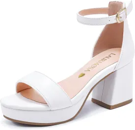 Big Girls High Heels Sandals Round Open Toe Kids Dress Shoes Pageant Flower Girl Shoes Wedding Party Ankle Strap Pumps for Little Big Kids