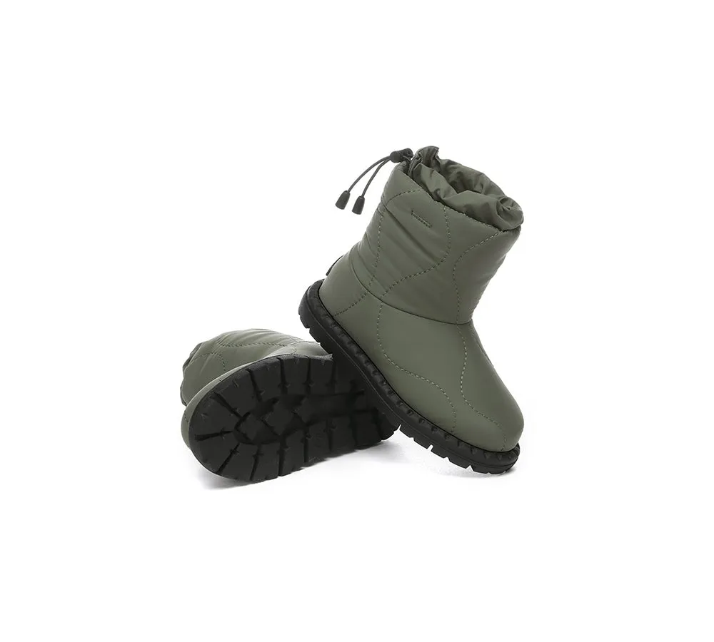 EVERAU® UGG Boots Kids Sheepskin Wool Waterproof Drawstring Sonita