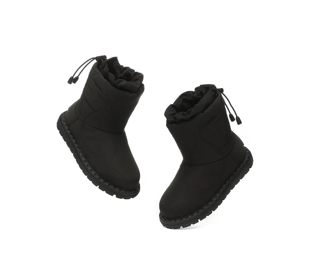 EVERAU® UGG Boots Kids Sheepskin Wool Waterproof Drawstring Sonita