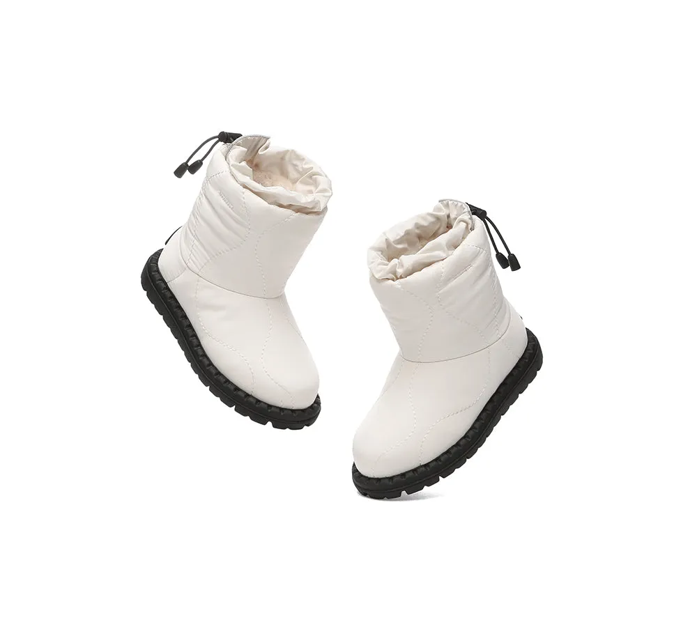 EVERAU® UGG Boots Kids Sheepskin Wool Waterproof Drawstring Sonita