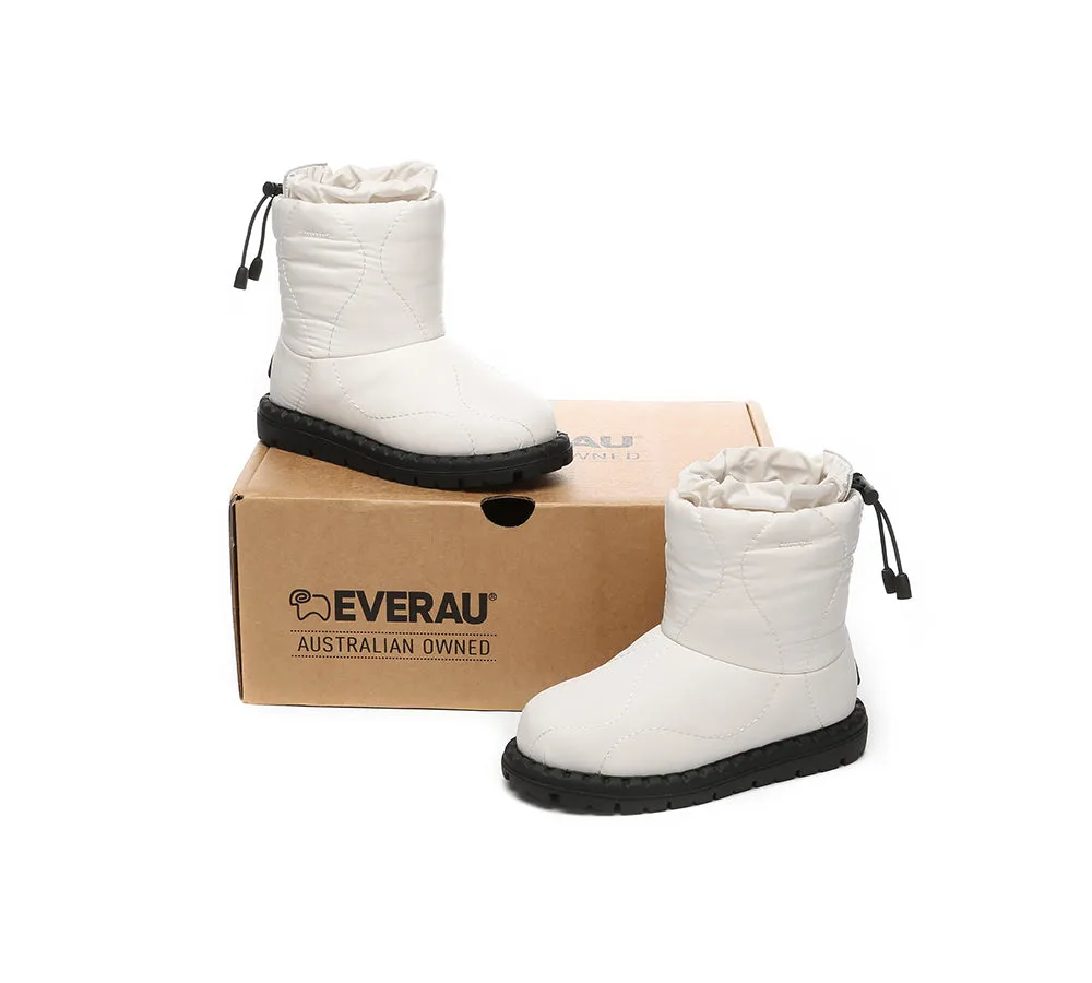 EVERAU® UGG Boots Kids Sheepskin Wool Waterproof Drawstring Sonita