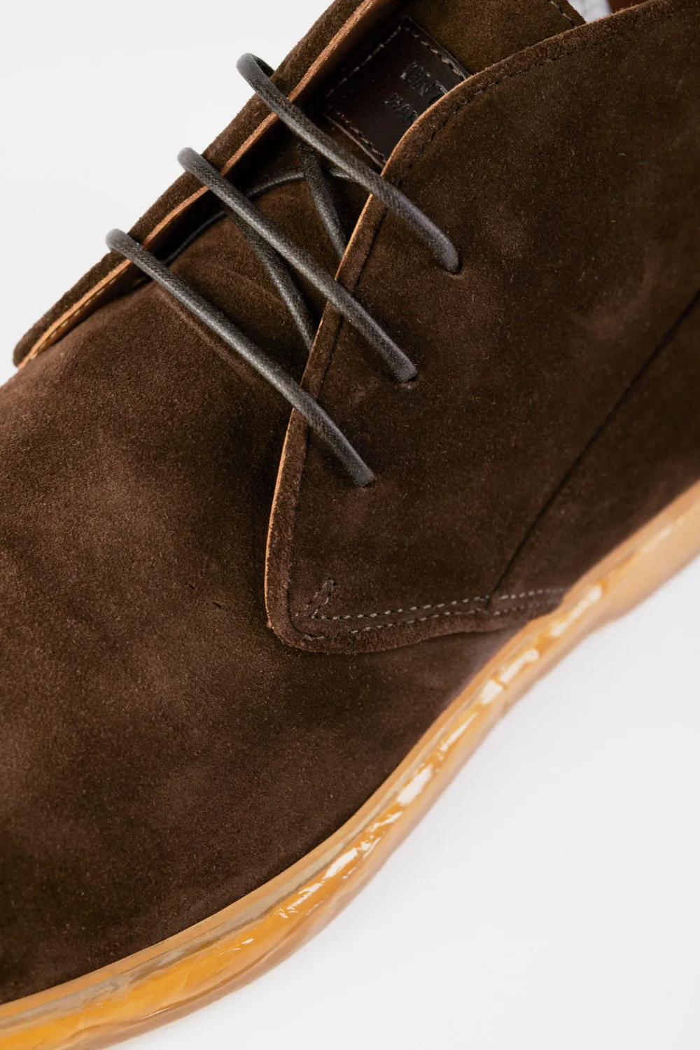 HAMPTON java-brown suede chukka boots.