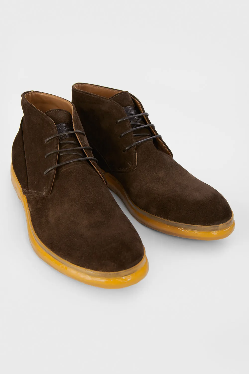 HAMPTON java-brown suede chukka boots.
