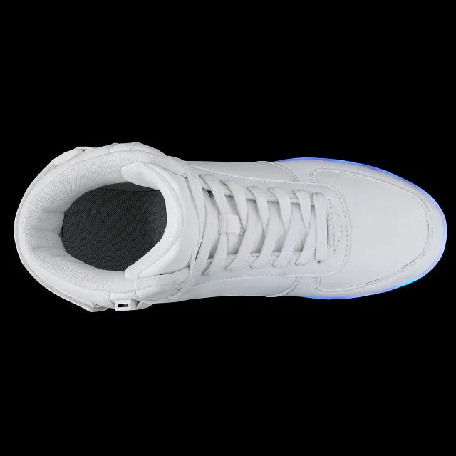 High Top USB Rechargeable Glowing Luminous Shoes for Men