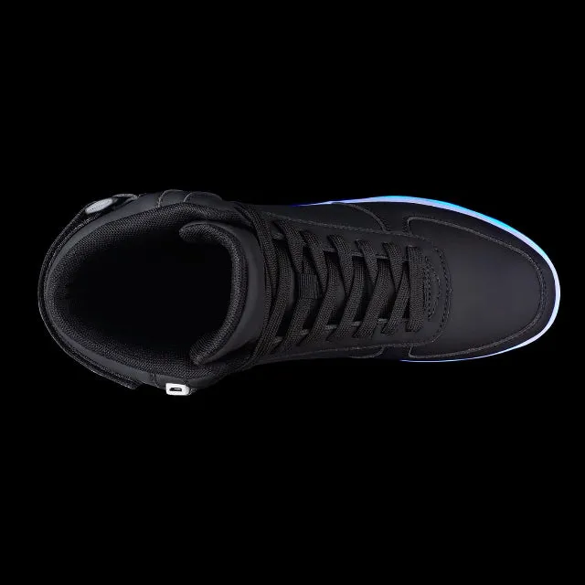 High Top USB Rechargeable Glowing Luminous Shoes for Men