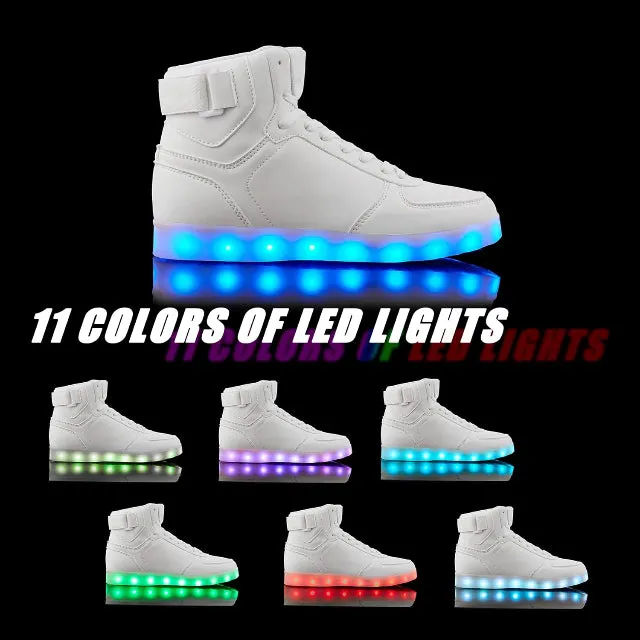 High Top USB Rechargeable Glowing Luminous Shoes for Men