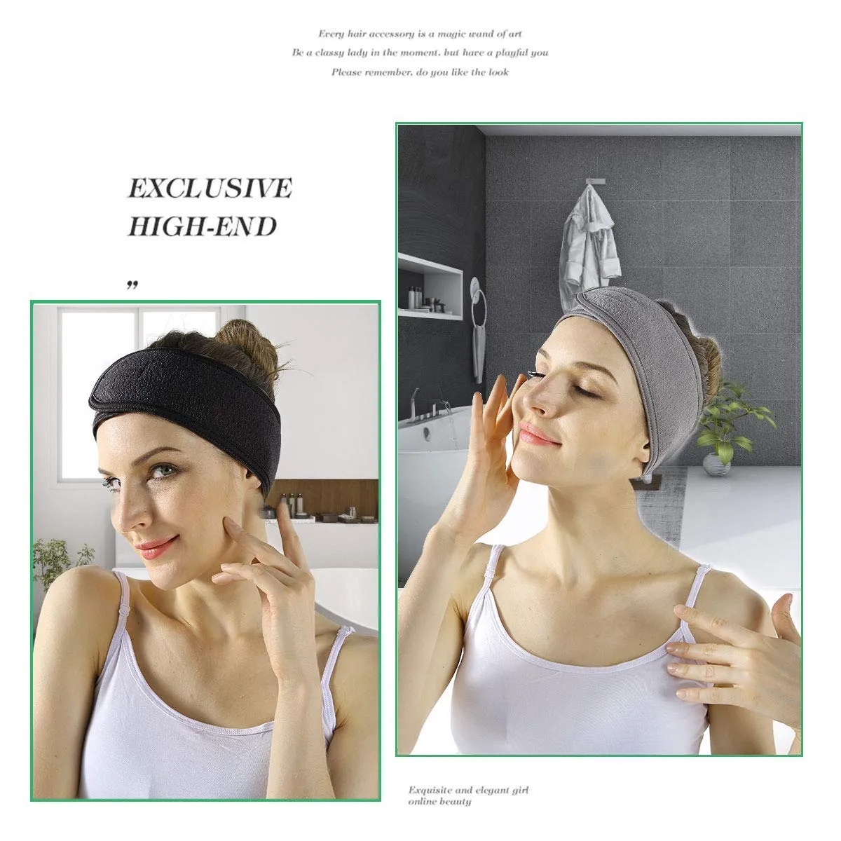 LADES Spa Facial Headband for Women | Adjustable Velcro, Soft Terry Cloth, Washable, Comfortable, Perfect for Makeup, Facials & Sleeping