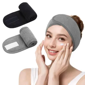 LADES Spa Facial Headband for Women | Adjustable Velcro, Soft Terry Cloth, Washable, Comfortable, Perfect for Makeup, Facials & Sleeping