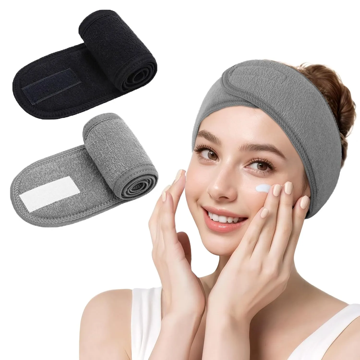 LADES Spa Facial Headband for Women | Adjustable Velcro, Soft Terry Cloth, Washable, Comfortable, Perfect for Makeup, Facials & Sleeping