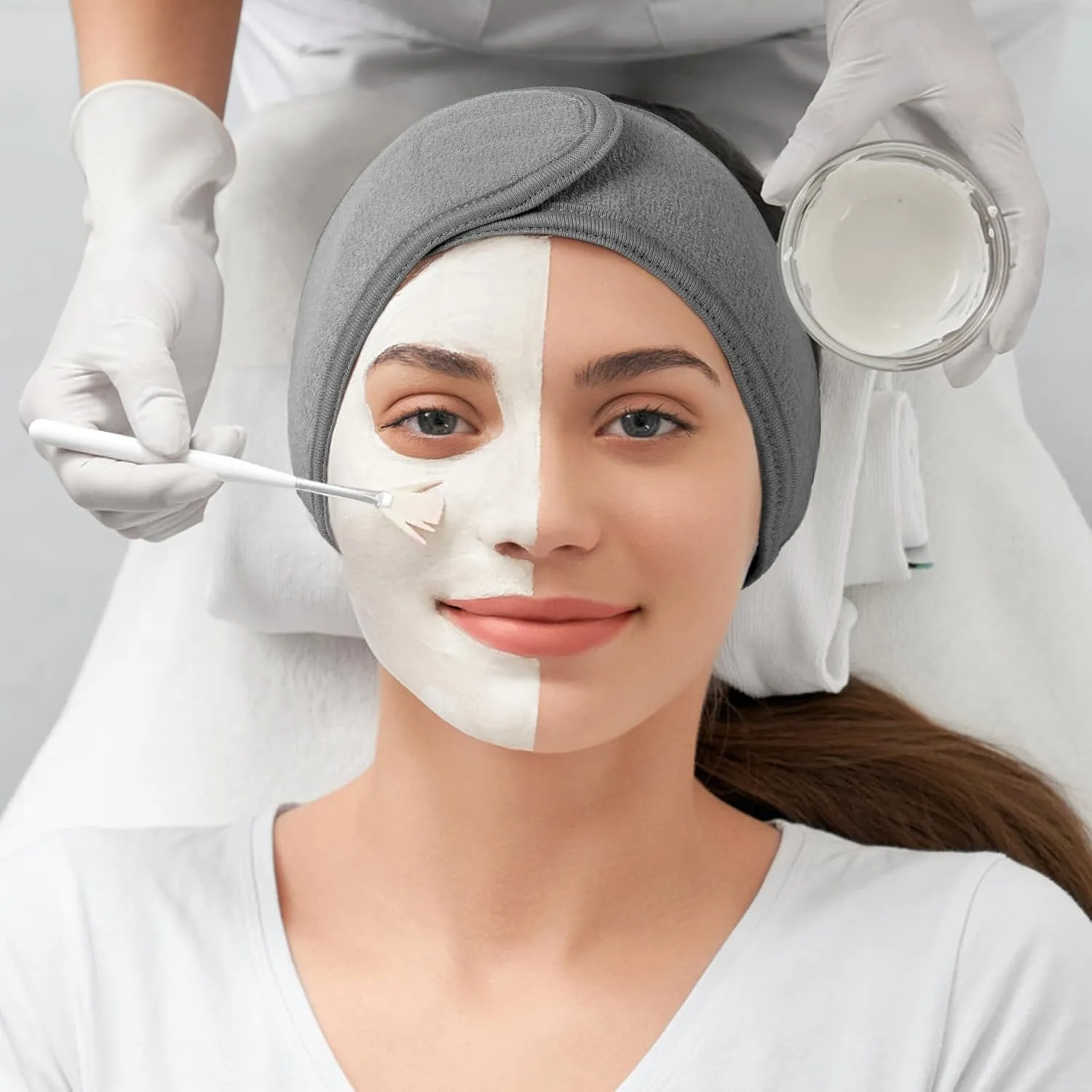 LADES Spa Facial Headband for Women | Adjustable Velcro, Soft Terry Cloth, Washable, Comfortable, Perfect for Makeup, Facials & Sleeping