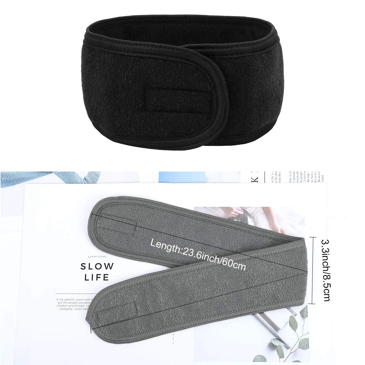 LADES Spa Facial Headband for Women | Adjustable Velcro, Soft Terry Cloth, Washable, Comfortable, Perfect for Makeup, Facials & Sleeping