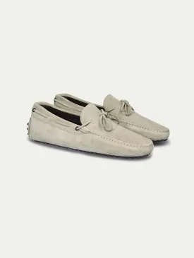 Light Grey Suede Ophelia Driving Loafers - AW24