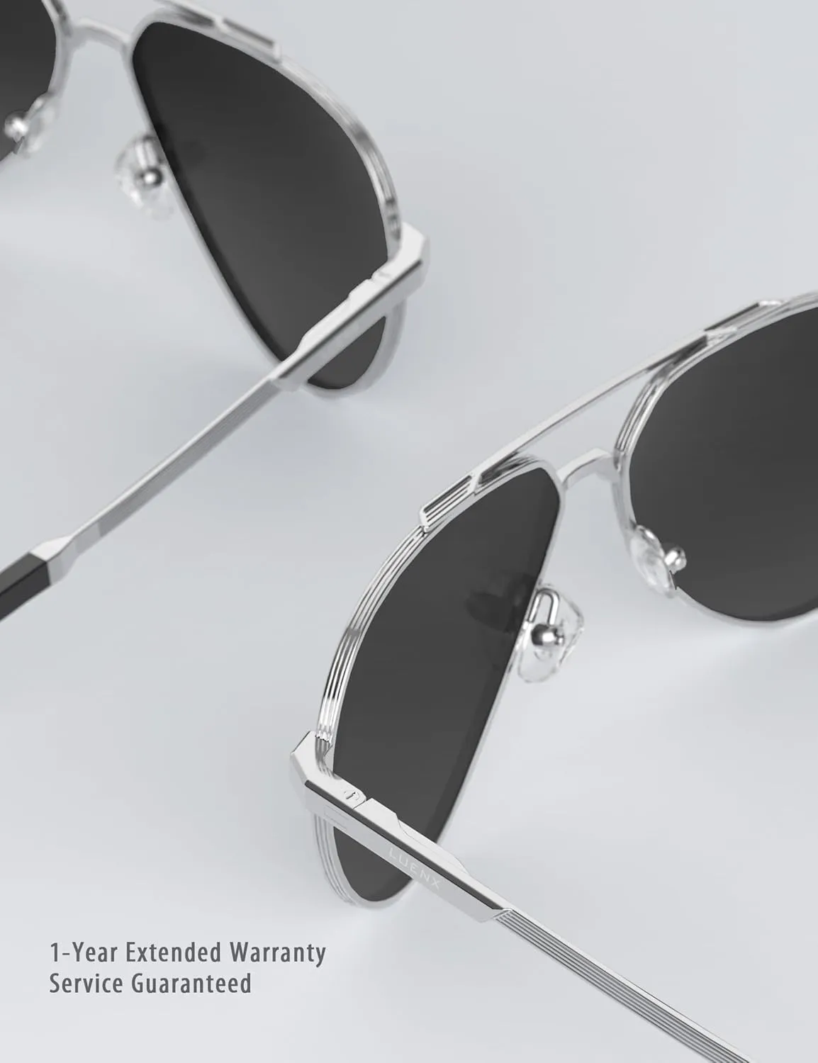 LUENX Aviator Sunglasses for Men Women Polarized Trendy Sun Shades UV 400 Protection