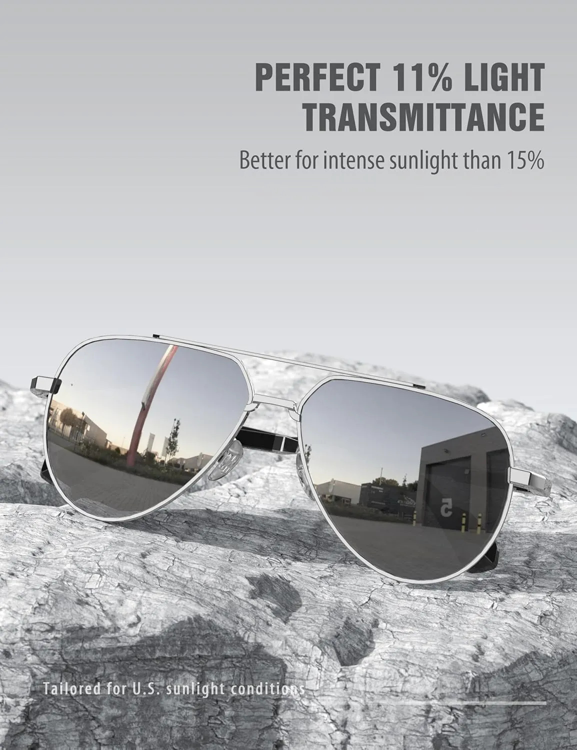 LUENX Aviator Sunglasses for Men Women Polarized Trendy Sun Shades UV 400 Protection