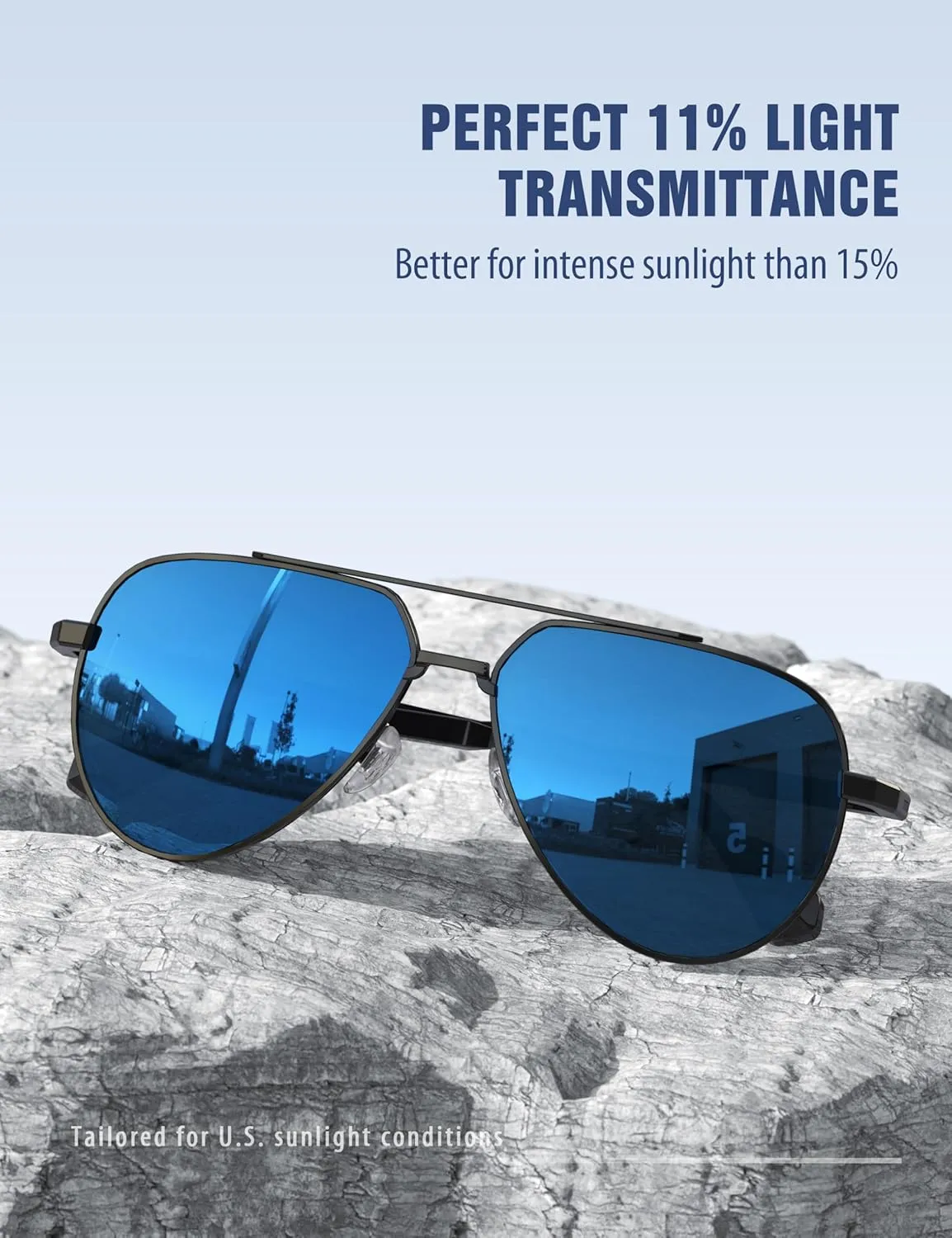 LUENX Aviator Sunglasses for Men Women Polarized Trendy Sun Shades UV 400 Protection