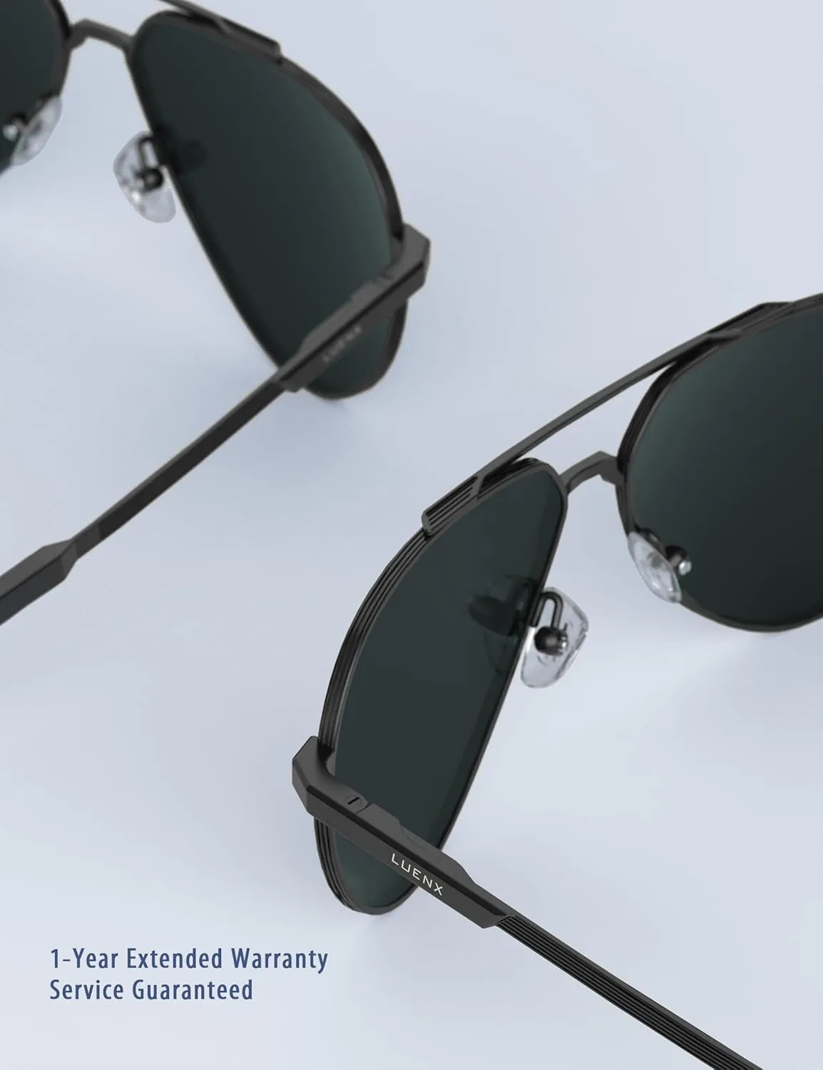 LUENX Aviator Sunglasses for Men Women Polarized Trendy Sun Shades UV 400 Protection