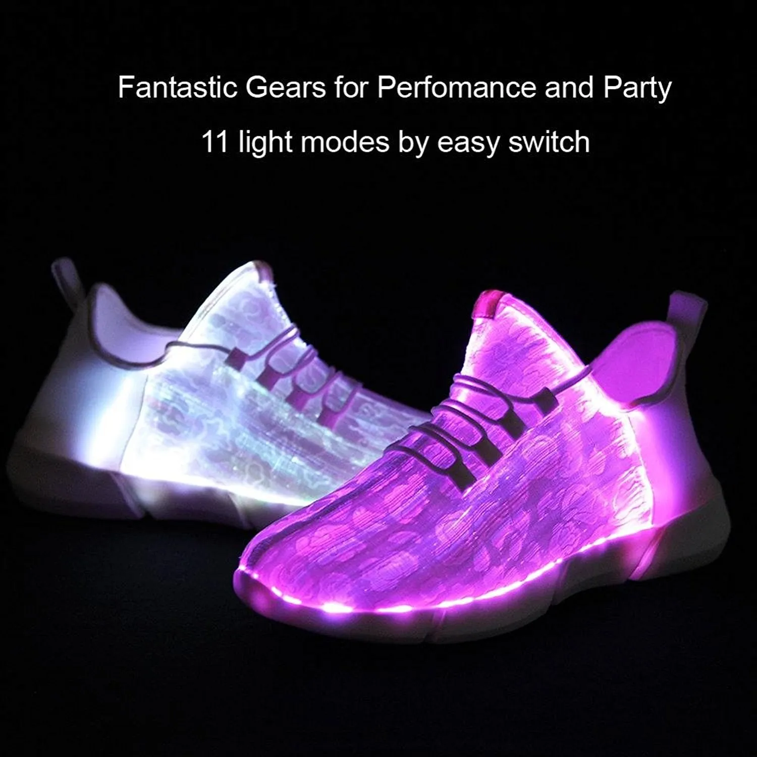 Luminous Fiber Optic Shoes