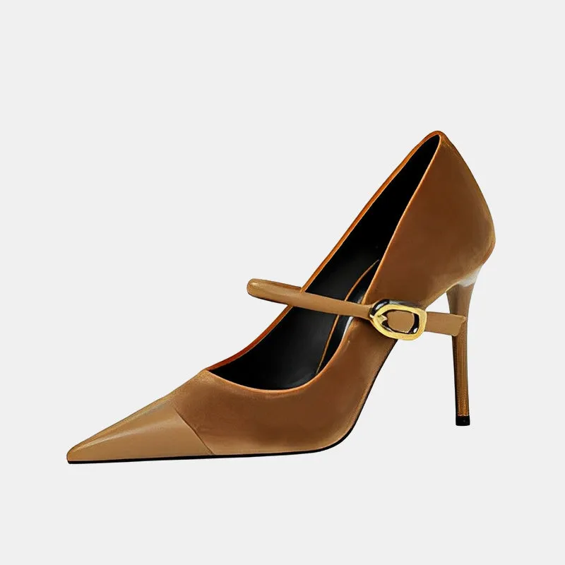 Matthiola Suede Buckle Pumps