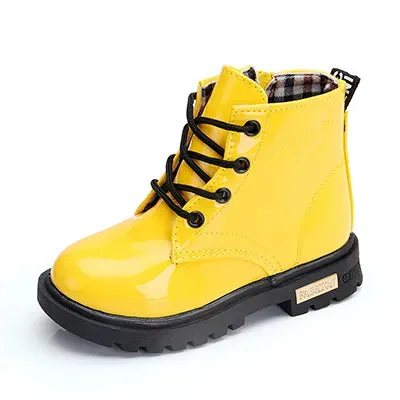 New Children Shoes Size 21-37  Leather Waterproof Winter Boots