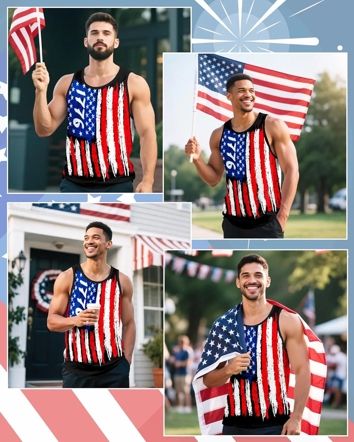 Nidoul Mens Beach Tank Tops Summer Graphic Palm Tree Sleeveless Shirts for Men Vacation Gym Running Workout Tank Top