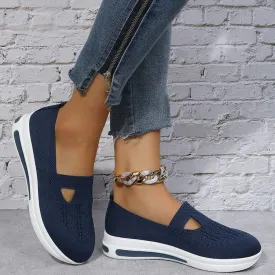Round Toe Platform Slip-Ons