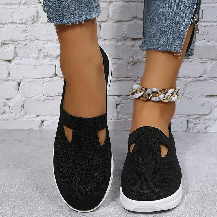 Round Toe Platform Slip-Ons