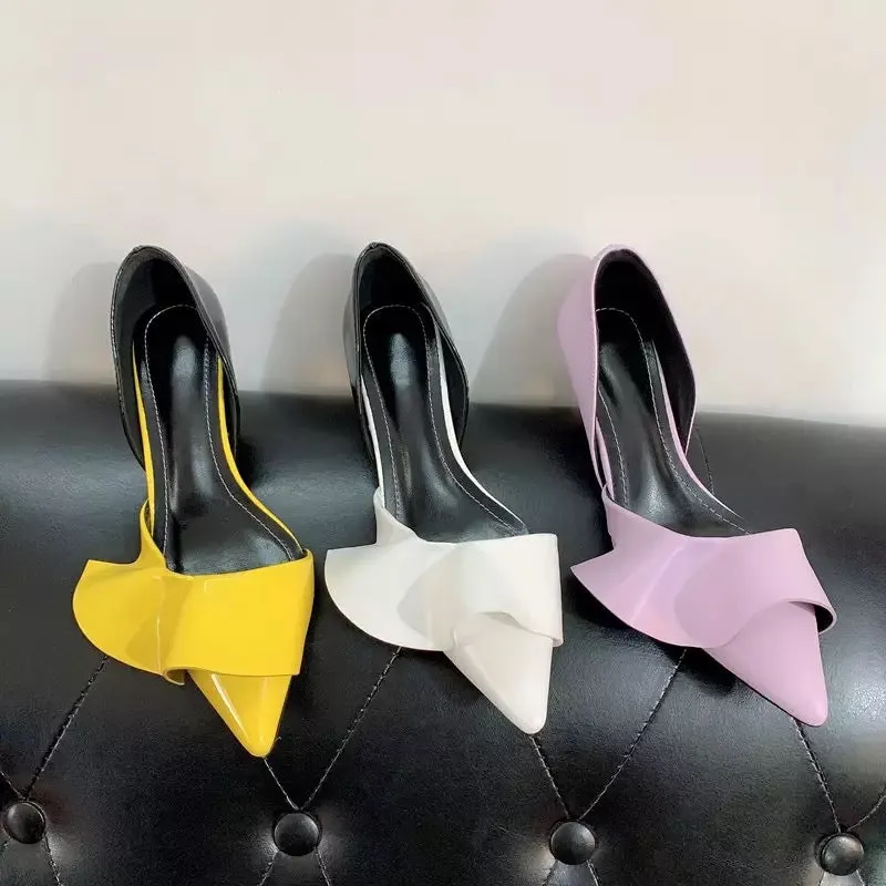 Ruffles Pointed Toe Pumps