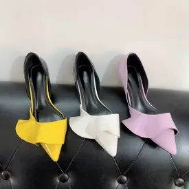 Ruffles Pointed Toe Pumps