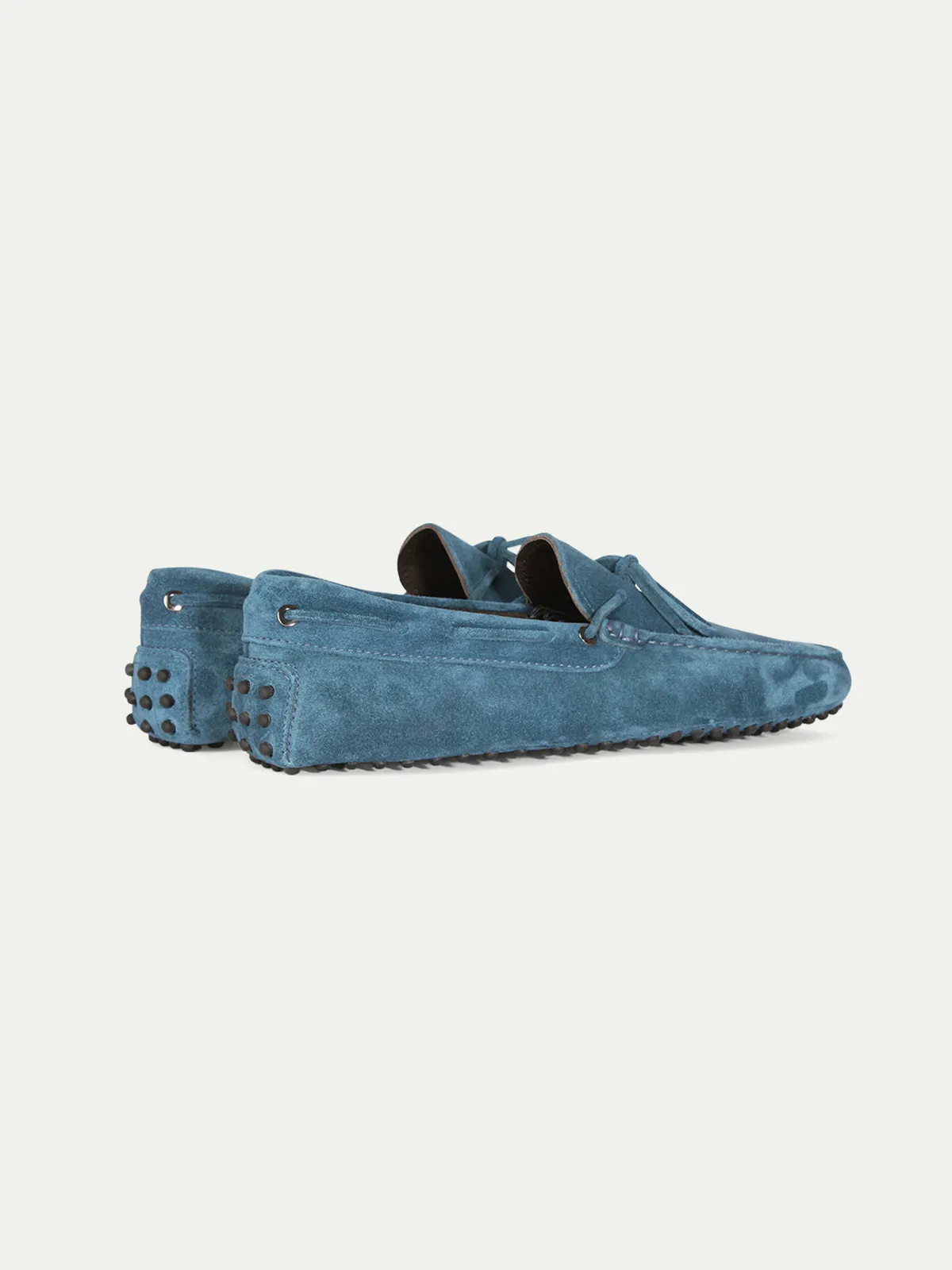 Sea Blue Suede Ophelia Driving Loafers - AW24