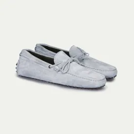 Washed Blue Suede Ophelia Driving Loafers - AW24