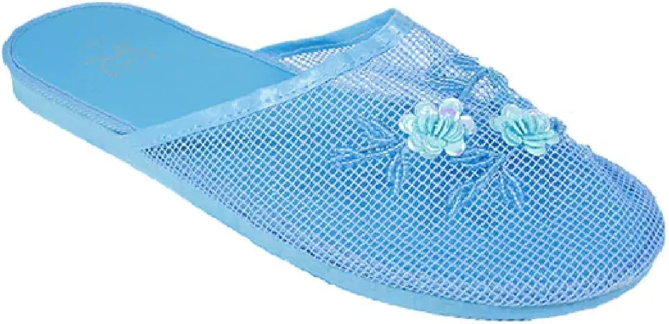 Women's Mesh Slippers With Sequin Available in 15 Colors