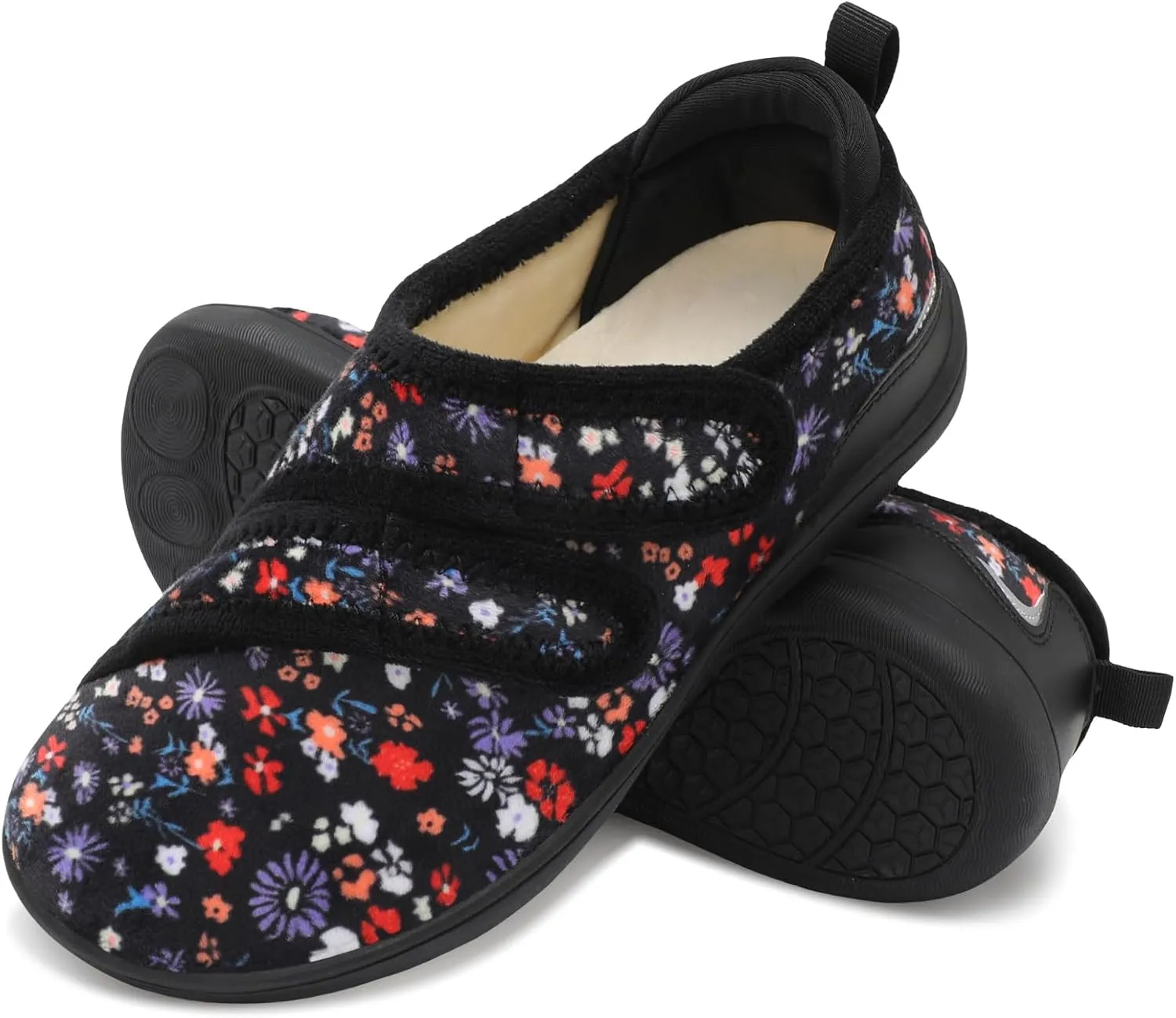 XIHALOOK Slippers for Women Diabetic Shoes Wide House Shoes Adjustable for Edema Plantar Fasciitis