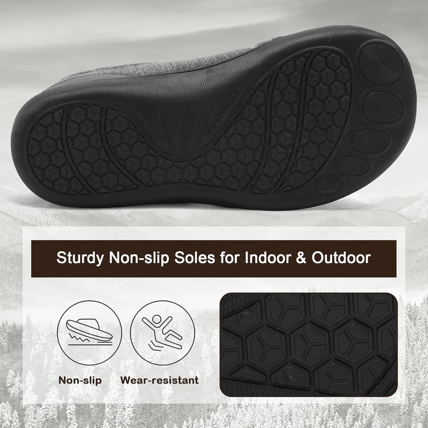 XIHALOOK Slippers for Women Diabetic Shoes Wide House Shoes Adjustable for Edema Plantar Fasciitis