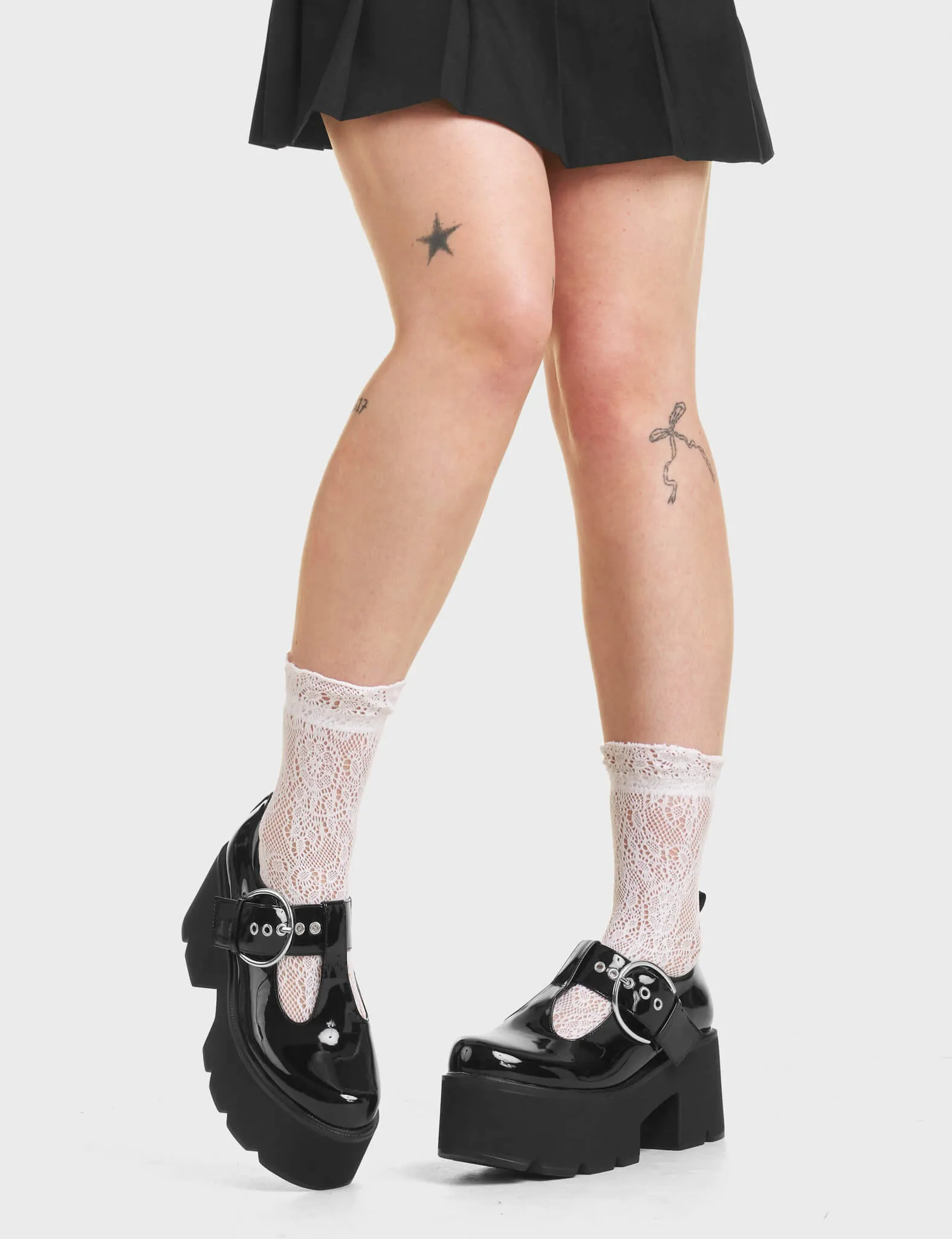 Youthful Chunky Platform Mary Jane Shoes